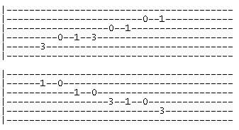 C harmonic minor scale v1 tab