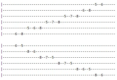A# Bb Major Scale 2 tab