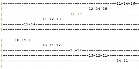 G# Ab Pentatonic Blues Scale tab