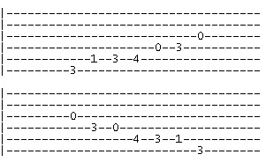 G Pentatonic Blues Scale 1 tab