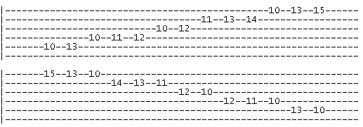 G Pentatonic Blues Scale 2 tab