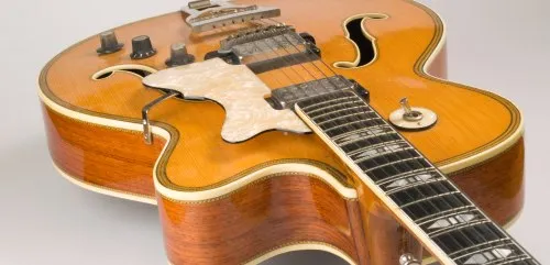 Old electric archtop jazz guitar